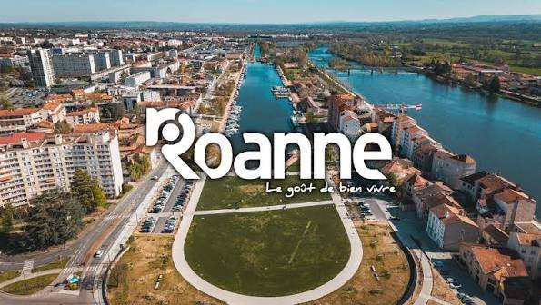 Vue de Roanne et des bords de Loire